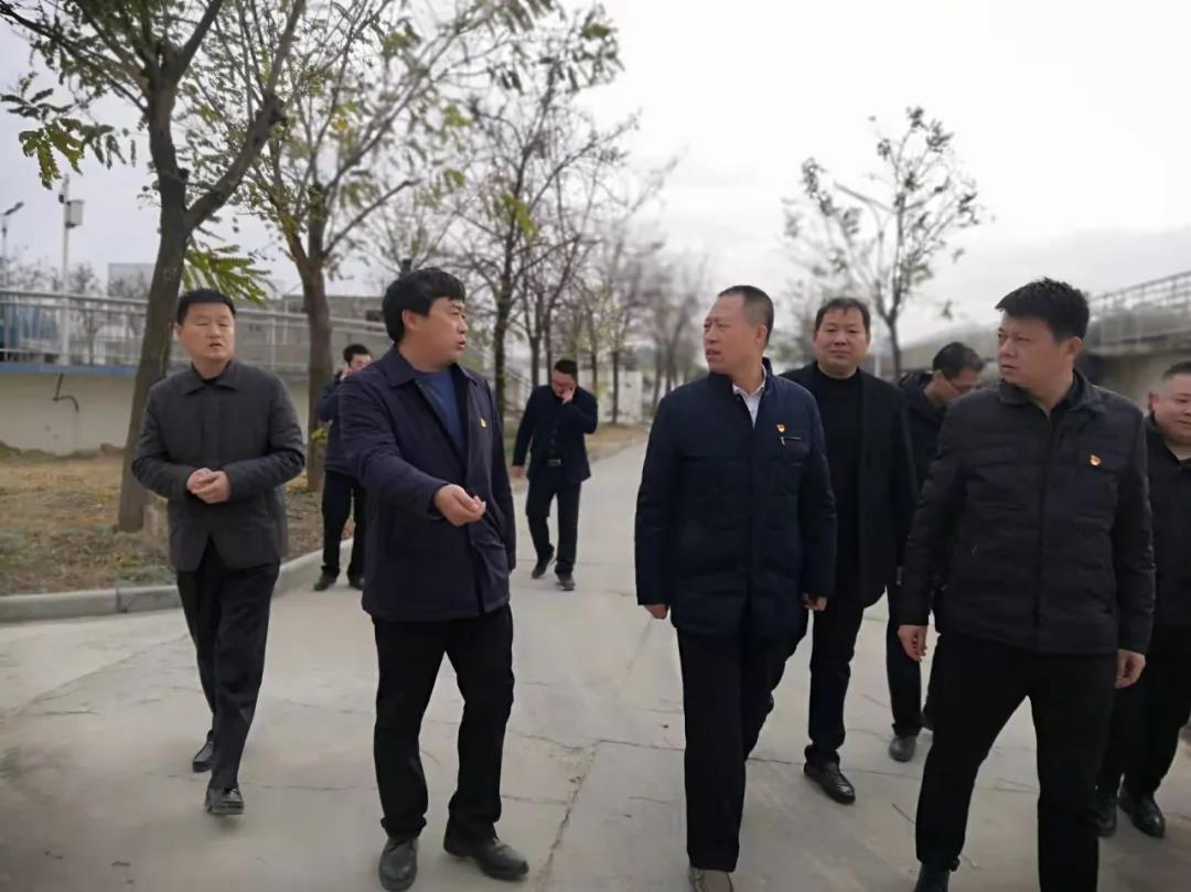 大荔县县长杜鑫到水情形公司大荔县城区污水处理厂调研